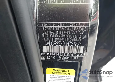 2018 Land Rover Discovery Sport Hse from USA, damaged, VIN SALCR2SX0JH731824